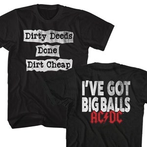 AC/DC Dirty Deeds Done Dirt Cheap Front & Back Shirts