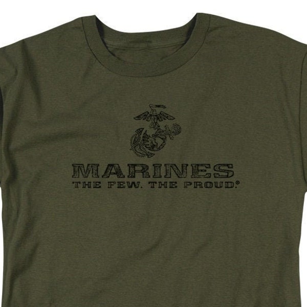 U.S. Marine Corps The Few The Proud Military Green Shirts