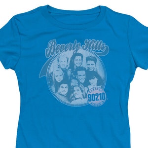 Beverly Hills 90210 Circle of Friends Juniors and Women Turquoise T-Shirts