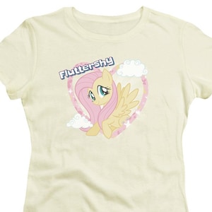 My Little Pony Fluttershy Juniors and Women Cream T-Shirts