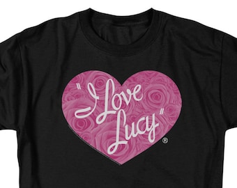 I Love Lucy Floral Logo Black Shirts