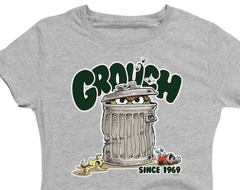 Sesame Street Grouch Since 1969 Juniors and Women Heather T-Shirts