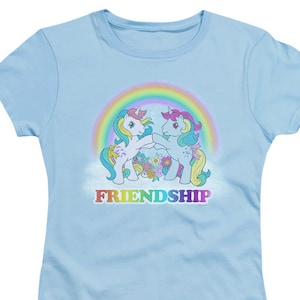 My Little Pony Friendship Juniors and Women Light Blue T-Shirts