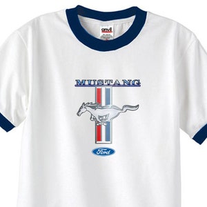 Ford Mustang Stripe Ringer T-shirt 13732D1-923 - Etsy