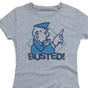 Monopoly Busted Juniors and Women Athletic Heather T-Shirts