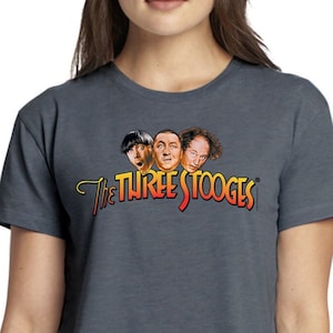 The Three Stooges Funny Faces Logo Women’s Festival Cali Crop Tee 26277HD4-N5080