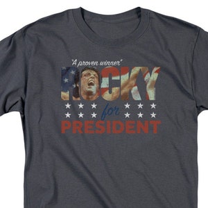 Rocky For President Charcoal Shirts