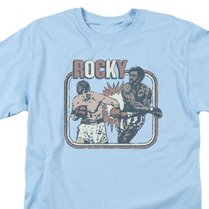 Rocky Balboa and Creed Fight Light Blue Shirts