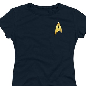 Star Trek Discovery Command Badge Juniors and Women Navy T-Shirts