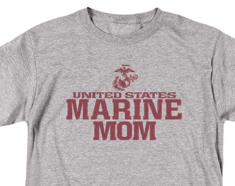 Camisas atléticas de brezo para mamá marina del Cuerpo de Marines de EE. UU.