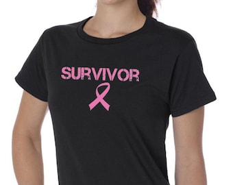 Breast Cancer Survivor Shirt, Breast Cancer Awareness Tee, Survivor Pink Ribbon Shirt, Women's Cancer Survivor Gift, Survivor Tee