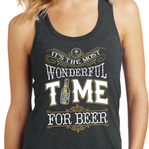 Wonderful Time For Beer Ladies Racerback Tank Top 27007EM2-DM138L
