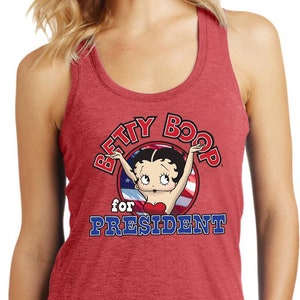 Betty Boop for President Ladies Racerback Tank Top 26982HD4-DM138L