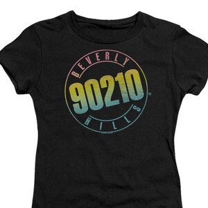 Beverly Hills 90210 Logo Juniors and Women Black T-Shirts
