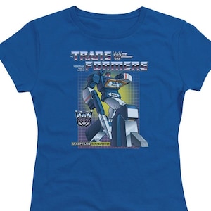 Transformers Soundwave Juniors and Women Royal T-Shirts