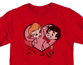 Amo a Lucy Dibujos animados Amor Camisas rojas
