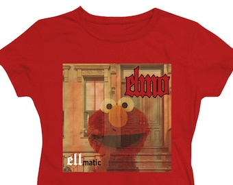 Sesame Street Elmo Ellmatic Juniors and Women Red T-Shirts