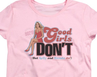 Beverly Hills 90210 Good Girls Don't Juniors and Women Pink T-Shirts