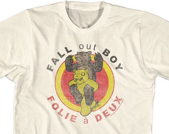 Camisas naturales con osito desgastado Folie A Deux de Fall Out Boy