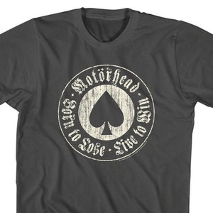 Chemises gris anthracite Motorhead Born To Lose
