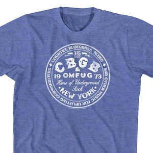 CBGB & OMFUG Home of Underground Rock Circle Heather Shirts