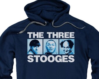 Three Stooges Head shots Navy Shirts