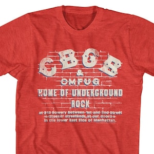 CBGB & OMFUG Home of Underground Rock Red Shirt