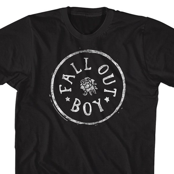 Fall Out Boy Circle Rose Logo Black Shirts