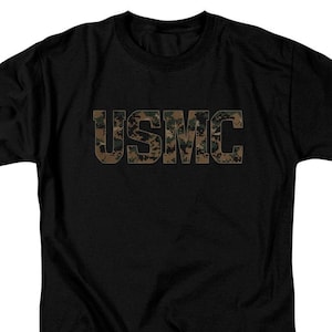 U.S. Marine Corps Camo Fill Black Shirts