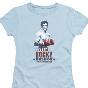 Rocky Italian Stallion Boxing Juniors and Women Light Blue T-Shirts