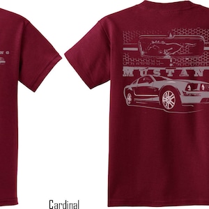 Ford Mustang with Grill Front & Back Print Kid&#39;s Tee T-Shirt 21284EV1-FB-PC61Y