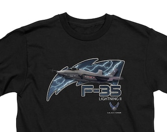 U.S. Air Force F-35 Lightning II Kid's Black T-Shirts