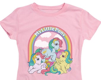 My Little Pony Under The Rainbow Juniors and Women Pink T-Shirts