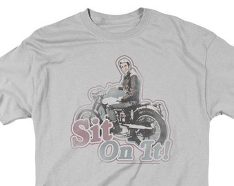Happy Days Fonzie Sit On It Silver Shirts