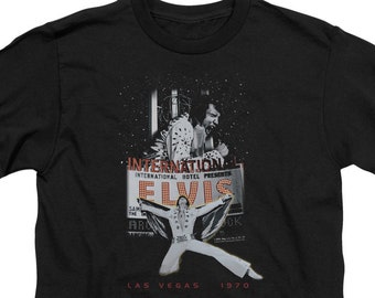 Elvis Presley Las Vegas 1970 Kid's Black T-Shirts