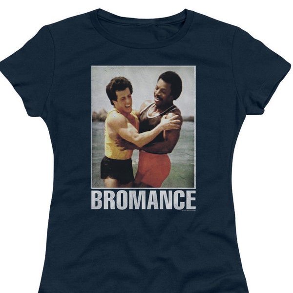 Rocky Balboa and Creed Bromance Juniors and Women Navy T-Shirts