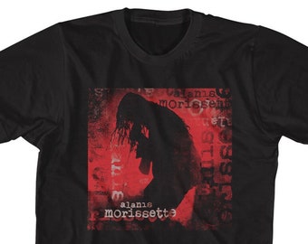 Alanis Morissette Text Overlay Black Shirts