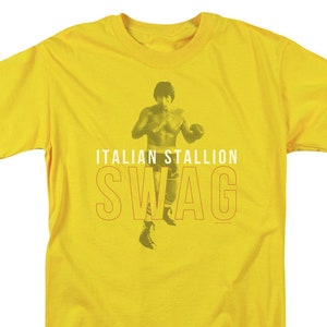 Rocky Italian Stallion Swag Yellow Shirts