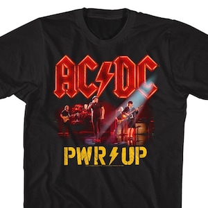 AC/DC 1996 Tour and Leg Logo Black Shirts