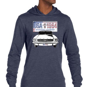 Ford Mustang USA 1964 Country Lightweight Hoodie T-Shirt 11000D2-3512