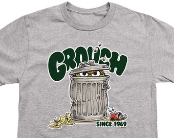 Sesame Street Grouch Since 1969 Kid's Heather T-Shirts
