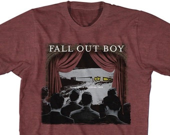 Fall Out Boy de debajo del árbol de corcho Heather rojo camisas