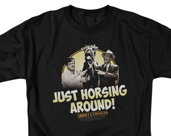 Abbott & Costello Just Horseing Around Chemises noires