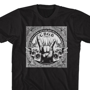CBGB Rock Hand Logo Black Shirts
