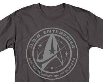 Star Trek Enterprise Crest Camisas de carbón