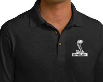 Shelby Cobra Pocket Print Camiseta polo de piqué para hombre 18149EL2-PP-KP150