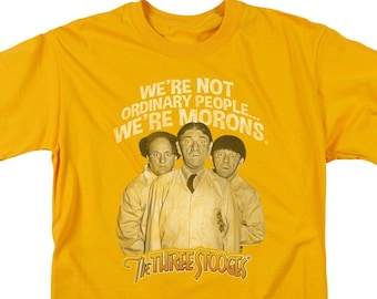 Three Stooges Morons Shirt Funny Retro Comedy Tee Moe Larry Curly Graphic Unisex Fan Gift
