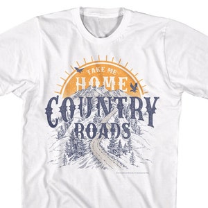 John Denver Take Me Home Country Roads Sunshine Logo White Shirts