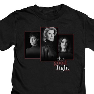 The Good Fight Cast Headshots Kid&#39;s Black T-Shirts