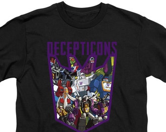 Transformers Decepticon Collage Kid's Black T-Shirts